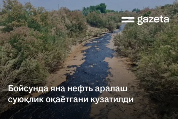 Бойсунда яна нефть аралаш суюқлик оқаётгани кузатилди